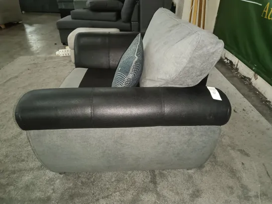 TWO-TONE BLACK GREY SINGLE SEATER SOFA 