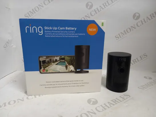 RING STICK UP CAM BATTERY SECURITY CAMERA RRP £169