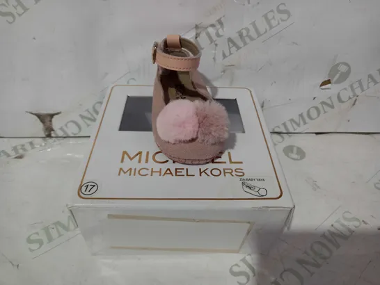 BOXED PAIR OF MICHAEL KORS INFANT/TODDLERS SHOES IN NUDE COLOUR