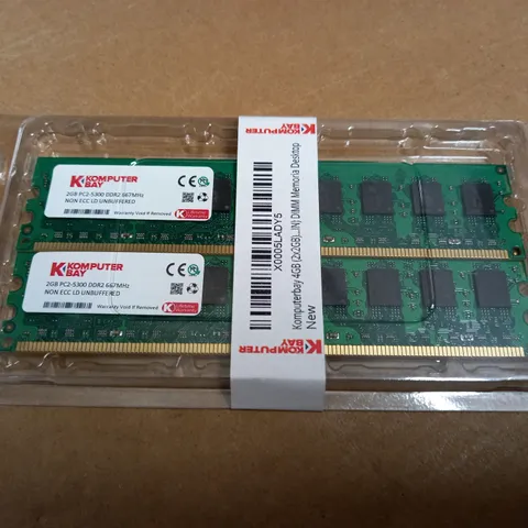 KOMPUTERBAY 4GB 2X2GB DDR2 667MHZ MEMORY