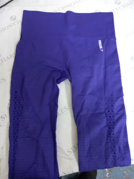 GYMSHARK BRIGHT PURPLE STRECH LEGGINGS - SIZE UNSPECIFIED 