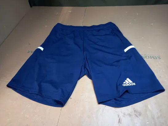 ADIDAS LOGO NAVY SHORTS SIZE L