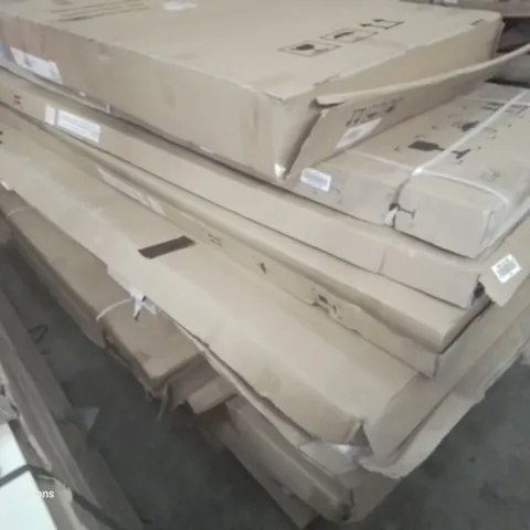 PALLET OF ASSORTED BATHROOM FITTINGS INCLUDING, RECTANGULAR SHOWER TRAY 800 × 1200, BELOYA 100cm SLIDING DOOR CLEAR, ONEGA BI FOLD SHOWER DOOR, 