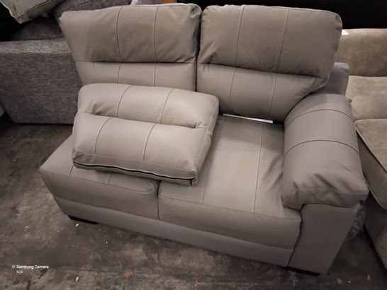 GREY FAUX LEATHER TWO SEATER SECTION 