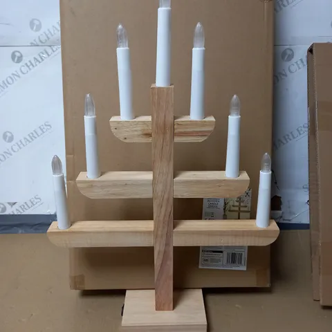 LOT OF 4 BRAND NEW BATTERY OPERATED WOODEN CANDLE BRIDGES