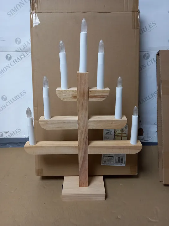 LOT OF 4 BRAND NEW BATTERY OPERATED WOODEN CANDLE BRIDGES