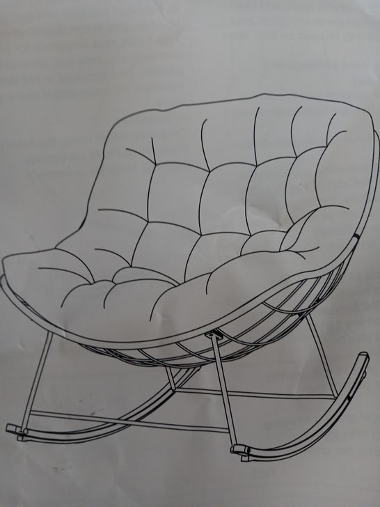 LARGE ROCKING/COCOON CHAIR - GRAPHITE/GREY