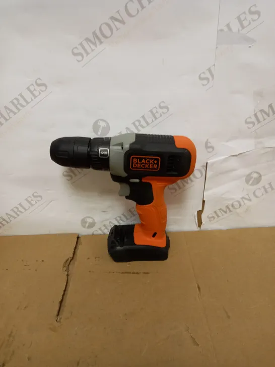 BLACK+DECKER 18 V CORDLESS DRILL DRIVER WITH 10 TORQUE SETTINGS, 1.5 AH LITHIUM-ION BATTERY, BCD001C1-GB