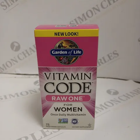 BOXED GARDEN OF LIFE VITAMIN CODE RAW ONE FOR WOMEN - 75 CAPSULES 