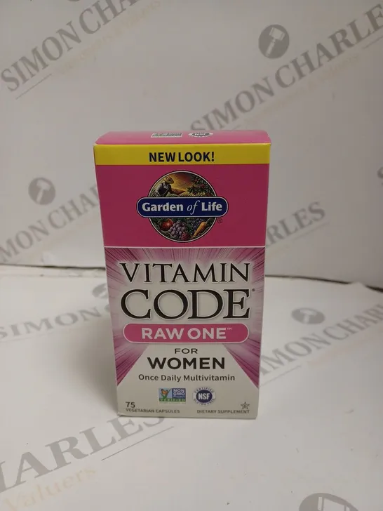 BOXED GARDEN OF LIFE VITAMIN CODE RAW ONE FOR WOMEN - 75 CAPSULES 