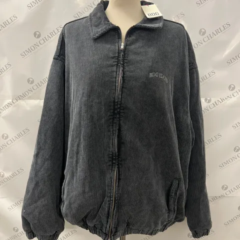 BDG JEANS CORDUROY BOMBER JACKET IN GREY SIZE XL