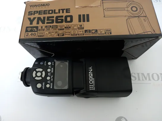 BOXED YONGUO SPEEDLITE YN560 3 CAMERA FLASH