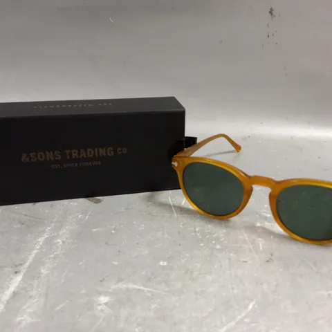 &SONS TRADING VINCENT AMBER FRAME SUNGLASSES 