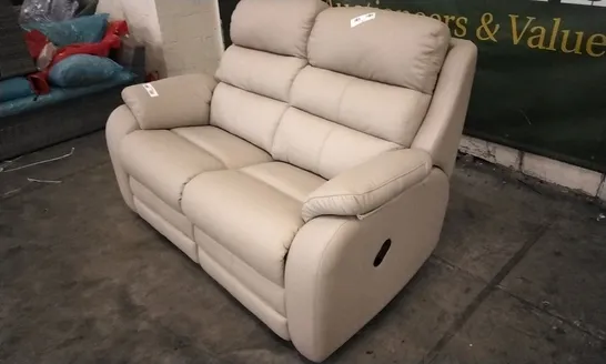 QUALITY BRITISH DESIGNED & MANUFACTURED G PLAN GREENWICH 2 SEATER MANUAL RECLINER CAMBRIDGE PLASTER LEATHER SOFA