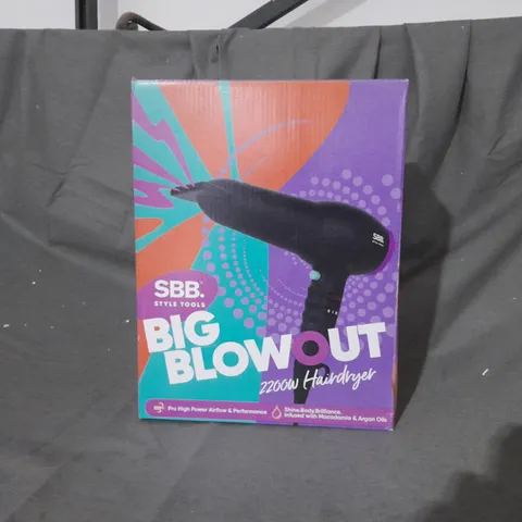 BOXED SBB STYLE TOOLS BIG BLOWOUT 2200W HAIRDRYER