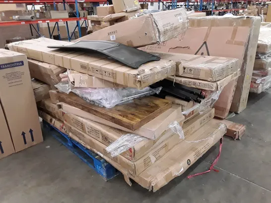 PALLET OF ASSORTED FLAT PACK FURNITURE PARTS 