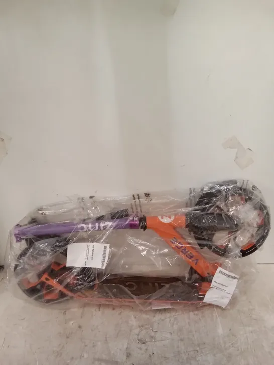 PACKAGED ZINC STUNT SCOOTER - ORANGE/PURPLE 