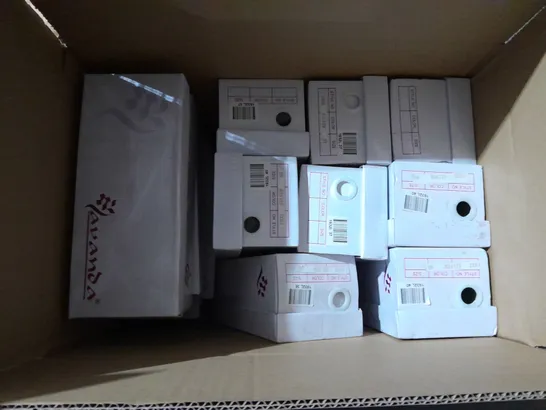 APPROXIMATELY 10 BOXED PAIRS OF LOW PROFILE  SILVER HIGH HEELS TO INCLUDE SIZE 6