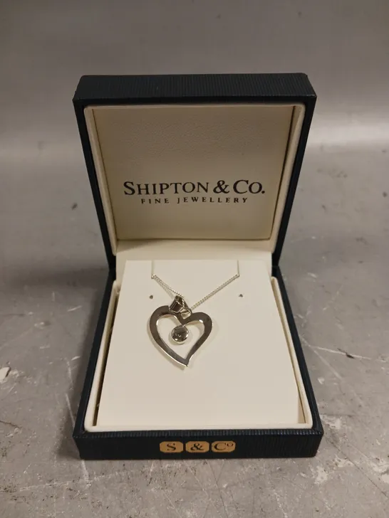 SHIPTON & CO HEART PENDANT NECKLACE 