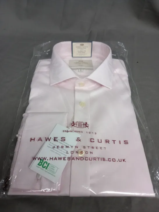 SEALED HAWES & CURTIS CLASSIC FIT NON IRON SHIRT IN PINK - 16/34