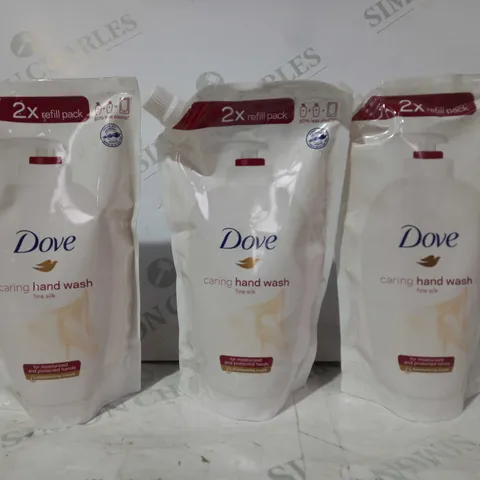 LOT OF 3 DOVE CARING HAND WASH FINE SILK PACKS