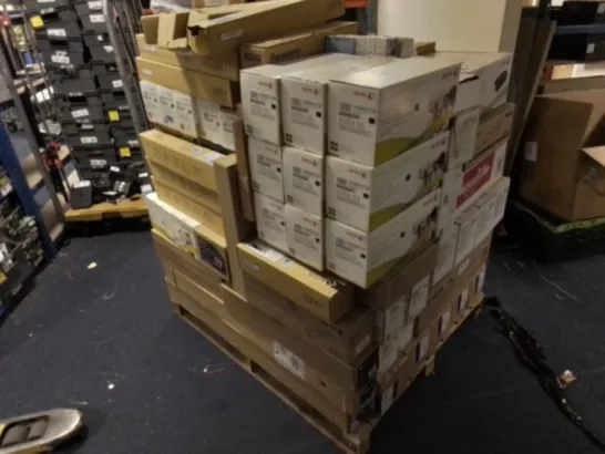 PALLET OF APPROXIMATELY 80 ASSORTED REPLACEMENT PRINTER CATRRIDGES TO INCLUDE XEROX, PANASONIC, KATUN, KYOCERA, BROTHER 