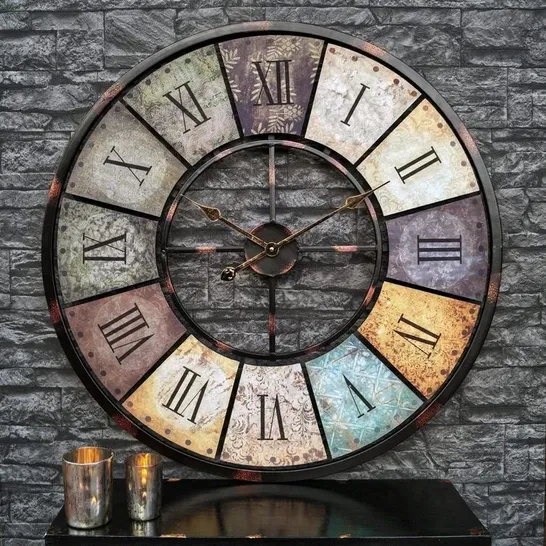 BOXED METAL WALL CLOCK