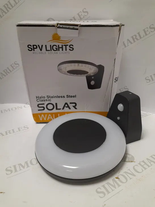 SPV HALO STAINLESS STEEL CLASSIC SOLAR WALL LIGHT 