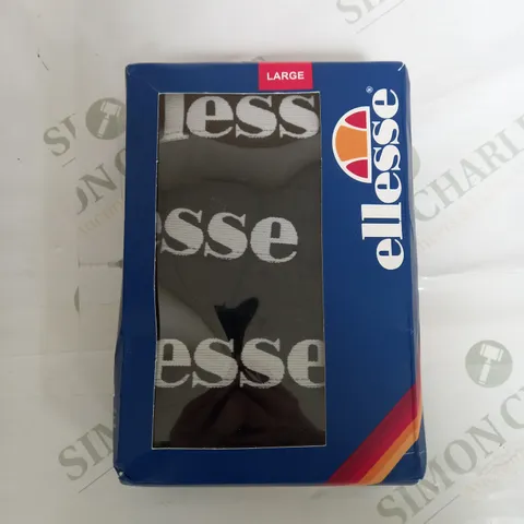 BOXED SET OF 3 ELLESSE BLACK BOXERS - LARGE