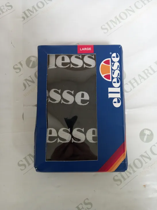 BOXED SET OF 3 ELLESSE BLACK BOXERS - LARGE