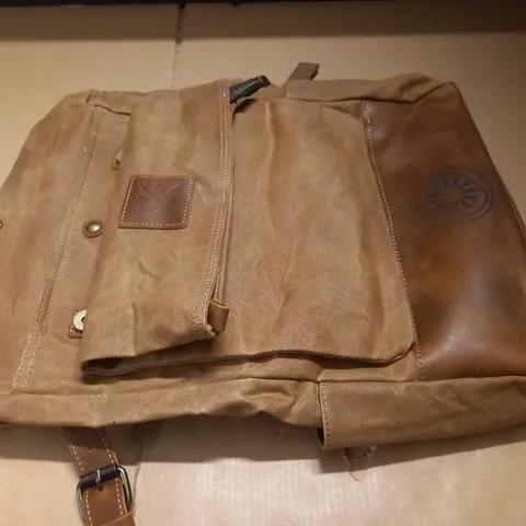 BROWN CANVAS BACKPACK