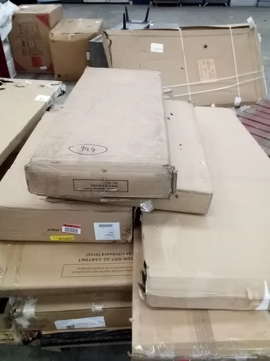 PALLET OF ASSORTED FLATPACK FURNITURE PARTS 