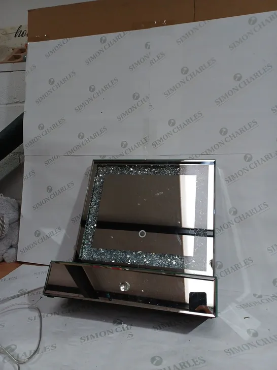 JULIEN MACDONALD LIGHT UP ENCAPSULATED CRYSTAL DRESSING TABLE MIRROR COLLECTION ONLY