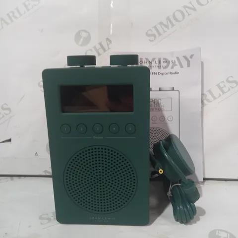 JOHN LEWIS SPECTRUM SOLO RADIO IN TEAL