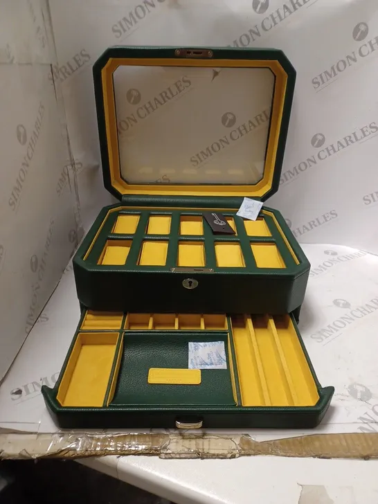 MAINSPRING LONDON GREEN JEWELLERY BOX 