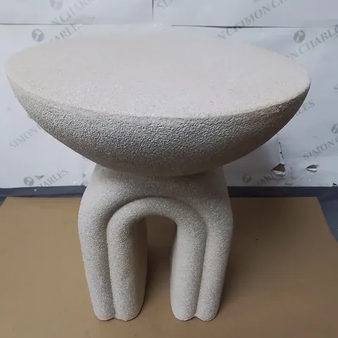 STONE EFFECT SIDE TABLE 