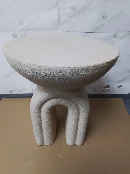 STONE EFFECT SIDE TABLE 