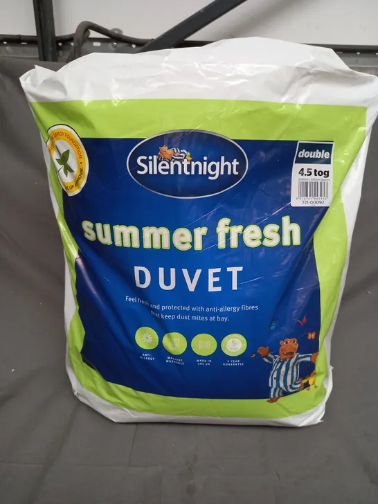 SILENTNIGHT SUMMER FRESH DOUBLE 4.5 TOG DUVET