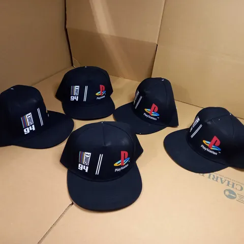 LOT OF APPROX 5 PLAYSTATION BLACK/LOGO CAPS