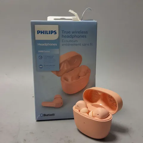 BOXED PHILIPS 2000 SERIES EARBUDS IN SALMON