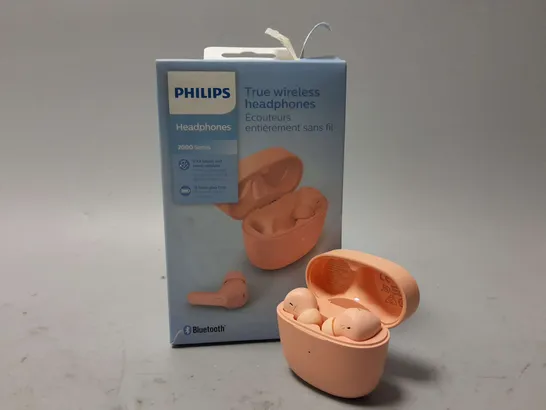 BOXED PHILIPS 2000 SERIES EARBUDS IN SALMON