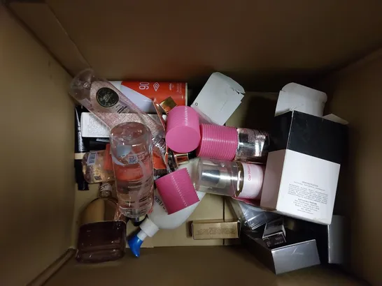 BOX OF APPROX 15 ITEMS TO INCLUDE URIAGE PURIFYING MASK, YARDLEY POPPY&VIOLET PERFUME, PINK BODY MIST