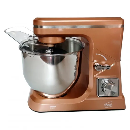 BOXED NEO COPPER FOOD BAKING ELECTRIC STAND MIXER 5L 6 SPEED STAINLESS STEEL MIXING BOWL 800W (1 BOX)