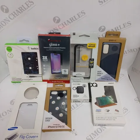 APPROXIMATELY 30 ASSORTED SMARTPHONE ACCESSORIES TO INCLUDE CASES, CHARGERS, SCREEN PROTECTORS ETC 
