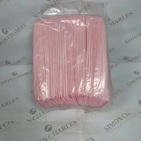 LOT OF APPROXIMATELY 15 PACKS OF PROTECTIVE BED PADS IN PINK