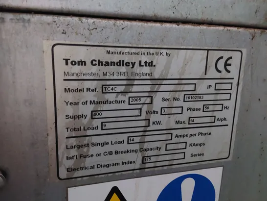 TOM CHANDLEY DOUBLE BAKE OVENS Model TC4C