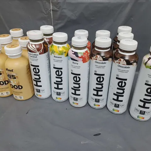 APPROXIMATELY 17 THIS IS FOOD AND HUEL COMPLETE MEAL DRINKS ASSORTED FLAVOURS