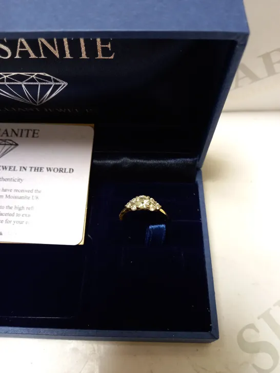 MOISSANITE 9CT GOLD 1CT YELLOW GOLD RING RRP £529