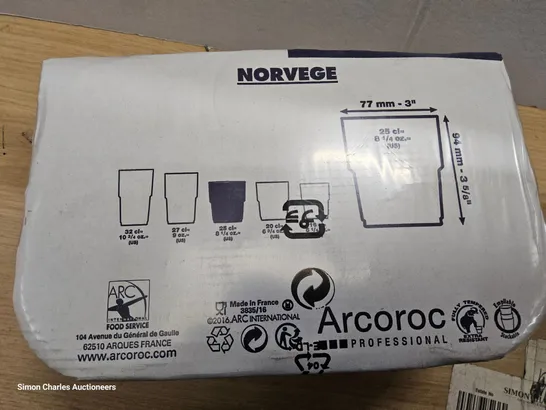 CASE OF 12 PACKS × 6 ARCOROC NORVEGE 25cl TUMBLERS