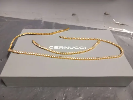 BOXED CERNUCCI 3MM BRACELET AND NECKLACE SET